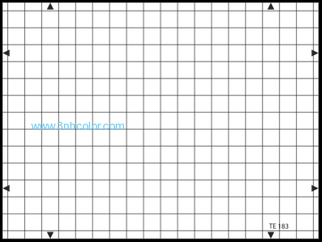 TE183 A Distortion Grid Test Chart Reflectance